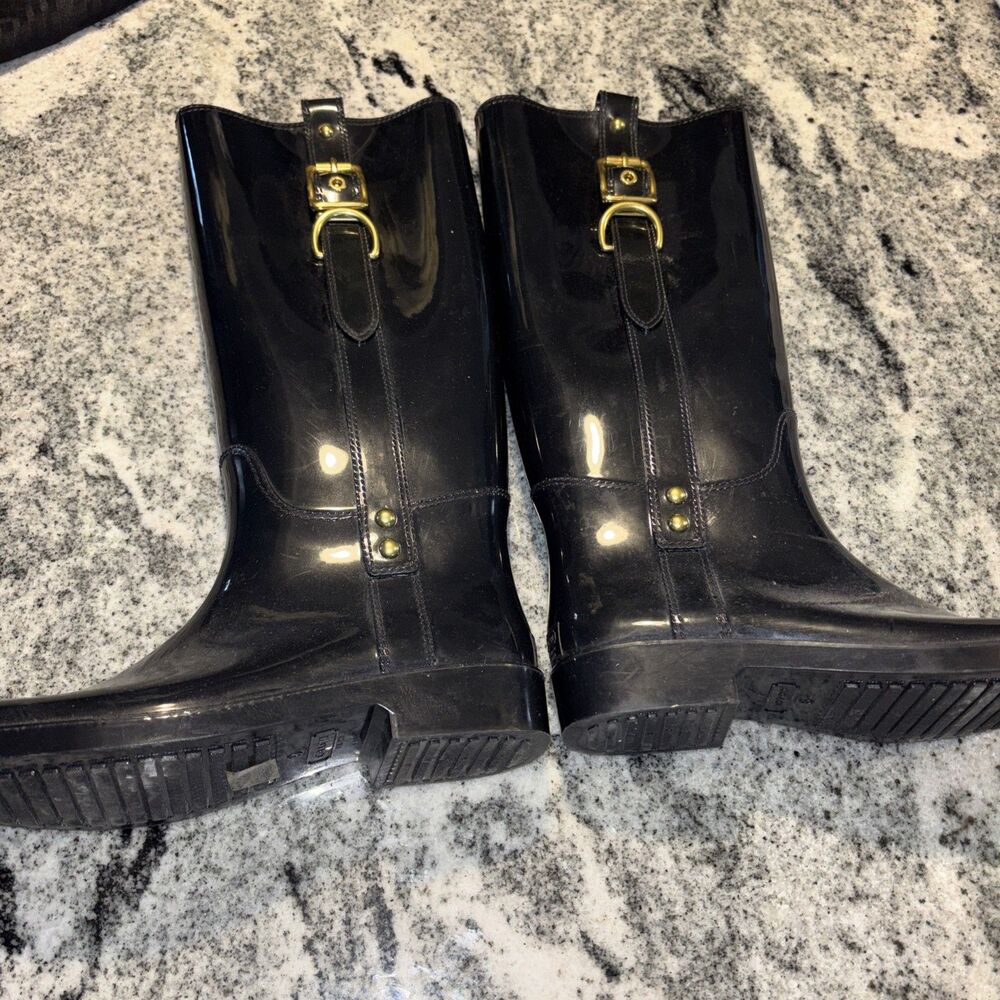Coach Tasha Rain Boots Sz 9b